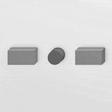 Double, rectangular end stop dog