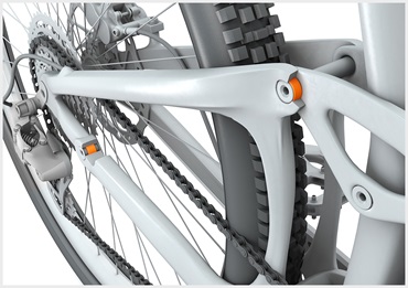 iglidur plain bearings on the Fully rear frame